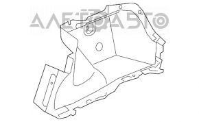 Capacul arcului drept Honda Accord 13-17 gri.