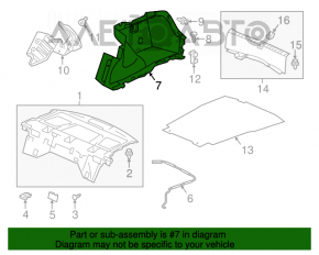 Capotă arc stânga Honda Accord 13-17 gri.