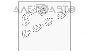 Manerul plafonului din față dreapta pentru Honda Accord 13-17 gri.