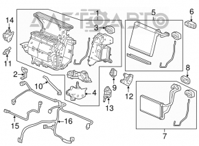 Radiatorul încălzitorului pentru Honda Accord 13-17