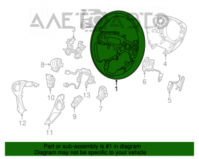 Volan gol Honda Accord 13-17 cauciucuri negre