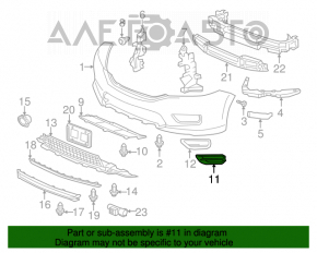 Capacul de protecție pentru farul de ceață dreapta Honda Accord 13-15