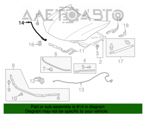 Suport de capot pentru Honda Accord 13-17