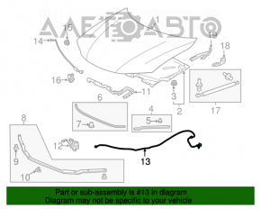 Cablu de deschidere a capotei pentru Honda Accord 13-17