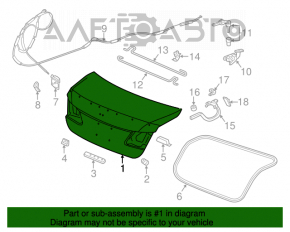 Capac portbagaj Honda Accord 16-17 restilizat cu spoiler.