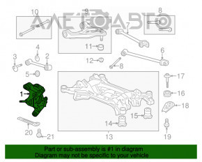 Цапфа задняя правая Honda Accord 13-17 hybrid