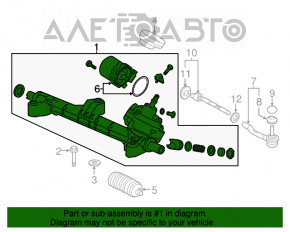 Рейка рулевая Honda Accord 13-17 сломана фишка