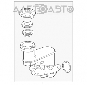 Главный тормозной цилиндр с бачком Honda Accord 13-17 с крышкой