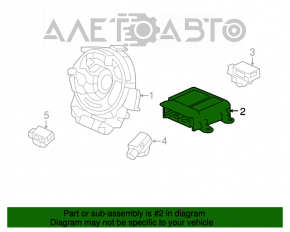 Modulul computerizat al airbag-urilor SRS pentru pernele de siguranță Honda Accord 16-17 hibrid.