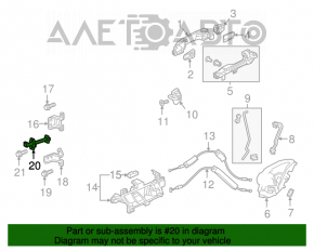 Limitatorul ușii din spate dreapta pentru Honda Accord 18-22