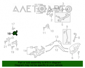 Buclea ușii din spate dreapta superioară pentru Honda Accord 18-22.