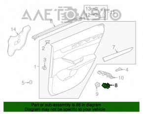 Controlul geamului electric din spate dreapta pentru Honda Accord 18-22 cu capac.