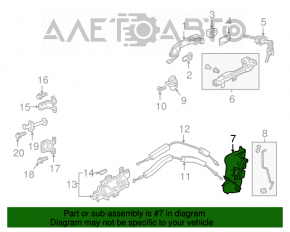 Blocare ușă față dreapta Honda Accord 18-22