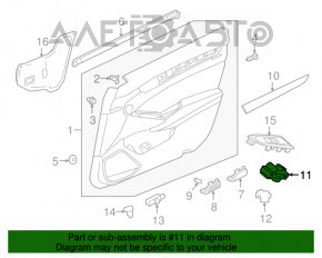 Controlul geamului electric din față dreapta pentru Honda Accord 18-22 negru cu crom, automat