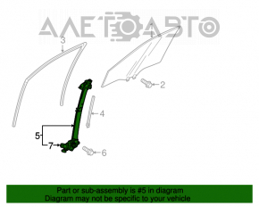 Geam electric cu motor, față stânga, Honda Accord 18-22.