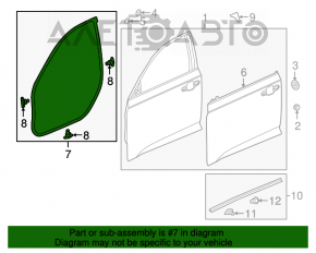 Garnitura ușii față stânga Honda Accord 18-22