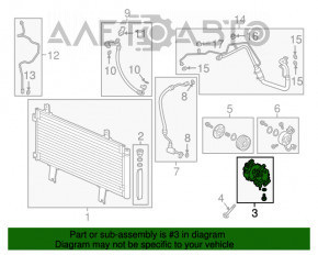 Компрессор кондиционера Honda Accord 18-22 1.5T