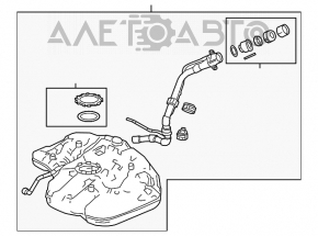 Топливный бак Honda Accord 18-22 1.5T 2.0Т без горловины