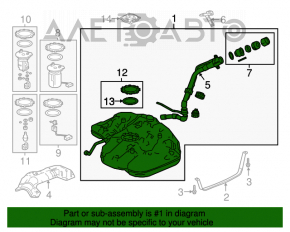 Rezervorul de combustibil Honda Accord 18-22 1.5T 2.0T fără gât de umplere.