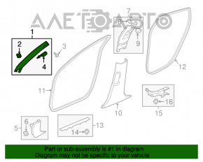 Capacul superioar al amortizorului frontal stânga Honda Accord 18-22 gri.