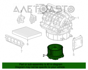 Motorul ventilatorului de încălzire pentru Honda Accord 18-22.