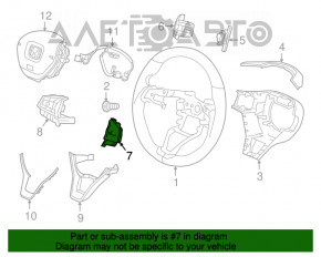 Butonul de control de pe volanul dreapta Honda Insight 19-22