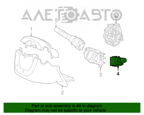 Comutatorul de sub volan dreapta Honda Civic X FC 19-21 pentru senzorul de ploaie.