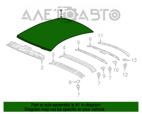 Крыша металл Honda Accord 18-22 отпилена