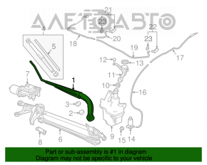 Поводок дворника левый Honda Accord 18-22