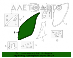 Garnitura de etanșare a cadrului ușii, dreapta față, pentru Honda Accord 18-22.