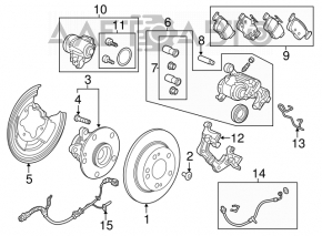 Placă de frână spate dreapta Honda Accord 18-22 9mm