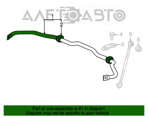 Stabilizatorul frontal pentru Honda Accord 18-22 Sport, hibrid 28mm