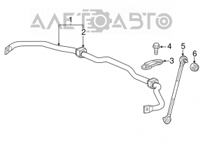 Stabilizatorul frontal pentru Honda Accord 18-22 Sport, hibrid 28mm