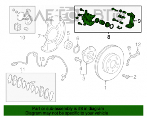 Суппорт передний правый Honda Accord 18-22 1.5Т