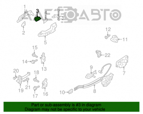 Capacul mânerului exterior stânga spate Hyundai Sonata 11-15 crom