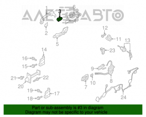 Capacul mânerului exterior stânga față Hyundai Sonata 11-15