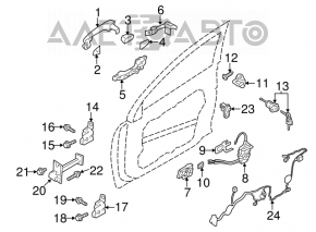 Capacul mânerului exterior stânga față Hyundai Sonata 11-15