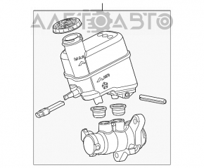 Cilindrul principal de frână cu rezervor Chrysler 200 15-17