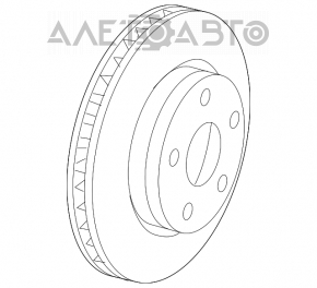 Placă de frână față stânga Chrysler 200 15-17 305/28mm ruginită