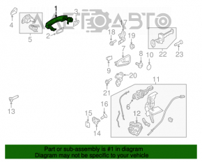 Mânerul ușii exterioare din față dreapta Ford Escape MK3 13-19 fără cheie