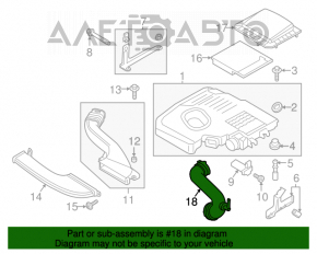 Conductă de aer către colectorul Lincoln MKZ 13-20 hibrid