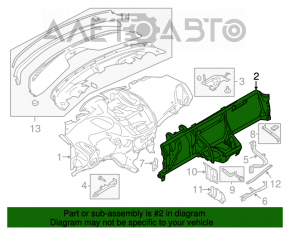 Tubul de subtorpilor pentru Ford Escape MK3 13-16, cu rugină.