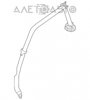 Centura de siguranță spate dreapta pentru Ford C-max MK2 13-18 gri, de curățat chimic.