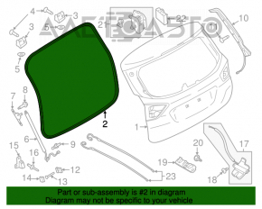 Garnitura de cauciuc pentru ușa portbagajului Ford C-max MK2 13-18