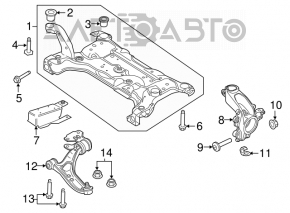 Butucul roții față stânga Ford C-max MK2 13-18 ruginit.