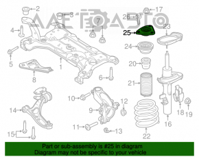 Suport amortizor față dreapta Ford Focus mk3 11-18 fără rulment