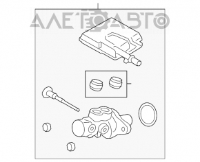 Cilindrul principal de frână cu rezervor Ford C-max MK2 13-18