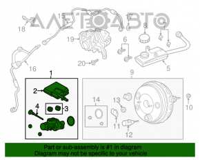 Cilindrul principal de frână cu rezervor Ford C-max MK2 13-18