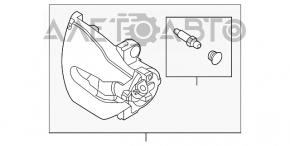 Suportul frontal stânga Ford Escape MK3 13-19 fwd