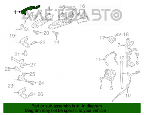 Mânerul ușii exterioare din față stânga Ford Fusion mk5 13-20 fără cheie